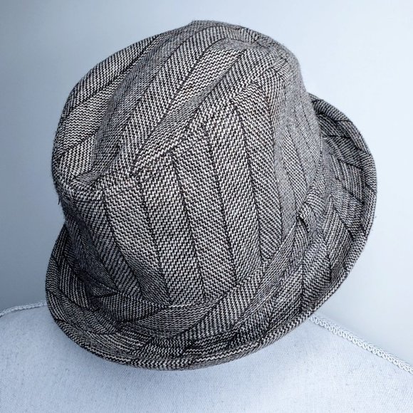 Something Special Thin Rim Striped Fedora Hat - Picture 1 of 10